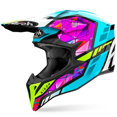 Casco Airoh enduro Wraaap Diamond multicolore