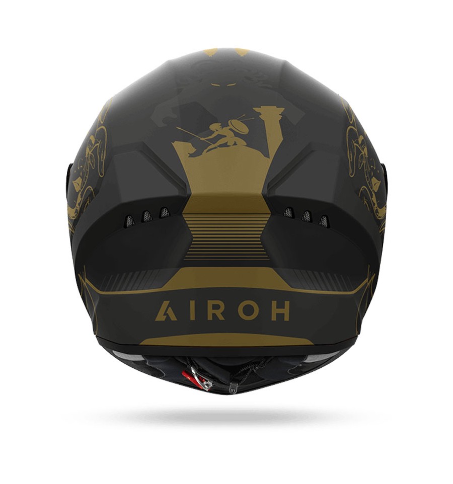 Casco integrale Airoh Connor Titan nero e oro opaco