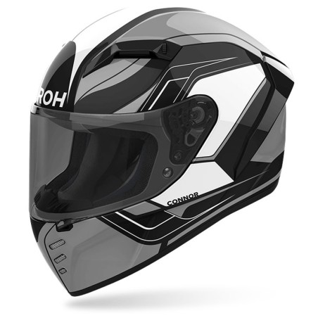 Casco integrale Airoh Connor Dunk grigio, bianco e nero