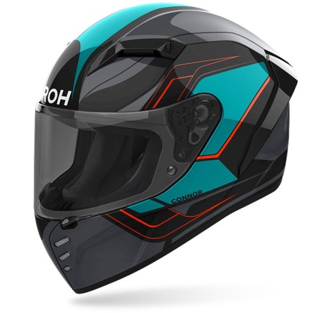 Casco integrale Airoh Connor Dunk nero e blu