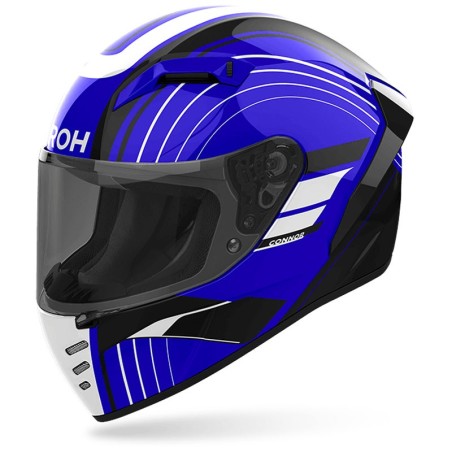 Casco integrale Airoh Connor Achieve nero e blu