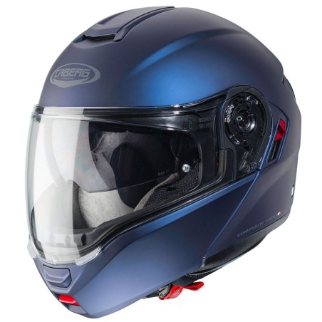 Casco Caberg Levo-X apribile doppia visiera blu metal opaco