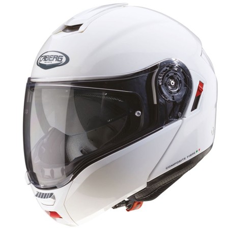 Casco Caberg Levo-X apribile doppia visiera bianco metal