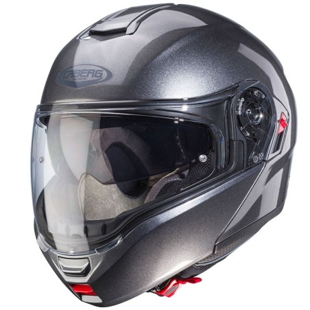 Casco Caberg Levo-X apribile doppia visiera antracite metal