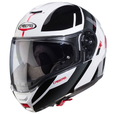 Casco Caberg Levo-X Manta apribile doppia visiera bianco e nero