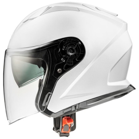 Casco Jet Premier Dokker monocolore bianco lucido