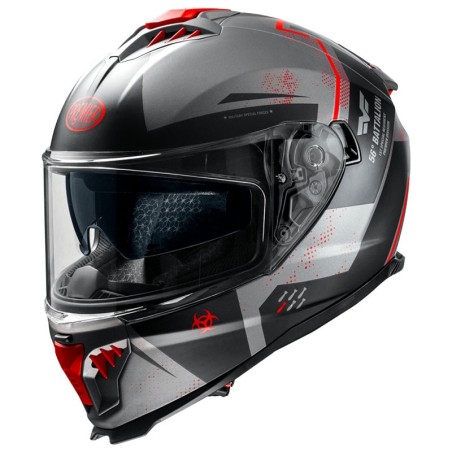 Casco integrale Premier Typhoon BA 17BM  antracite e rosso opaco