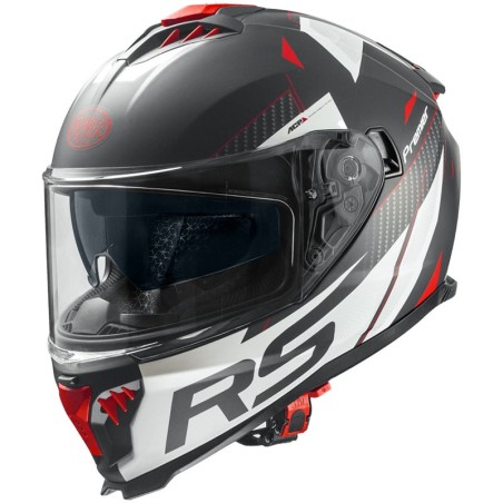 Casco integrale Premier Typhoon RS 2BM nero, bianco e rosso opaco