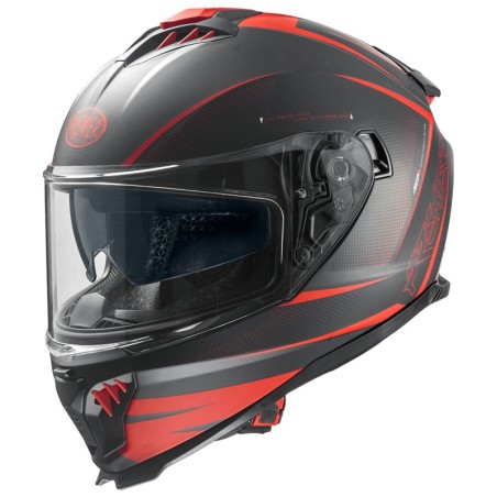 Casco integrale Premier Typhoon FR 92BM nero e rosso opaco