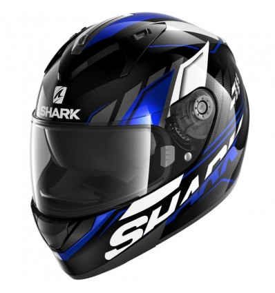 Casco Shark Helmets Ridill grafica Phaz nero, blu e bianco