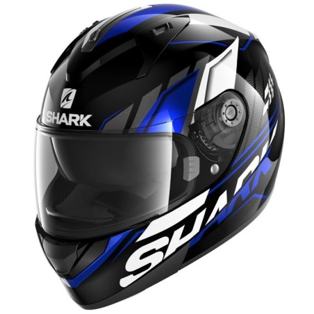 Casco Shark Helmets Ridill grafica Phaz nero, blu e bianco