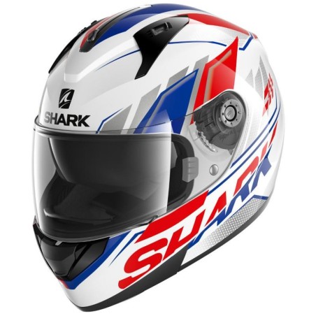 Casco Shark Helmets Ridill grafica Phaz bianco, blu e rosso