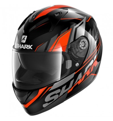 Casco Shark Helmets Ridill grafica Phaz nero, arancio e bianco