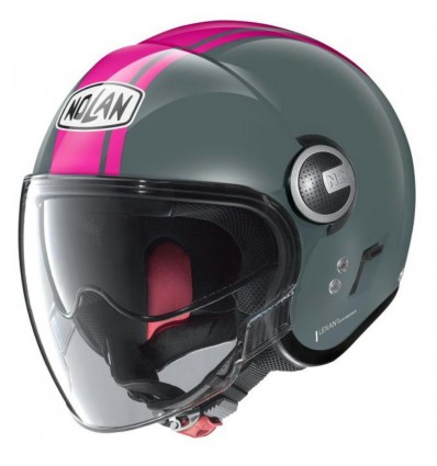 Casco Nolan N21 Visor Classic Dolcevita grigio pastello e fucsia