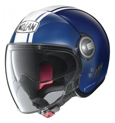 Casco Nolan N21 Visor Classic Dolcevita blu metal e bianco