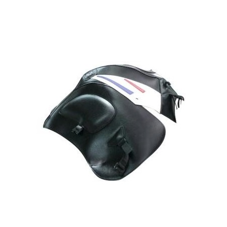 Copriserbatoio Bagster per Honda XL 1000 V Varadero 99-11 in similpelle nero, triangolo bianco, rosso e blu cina