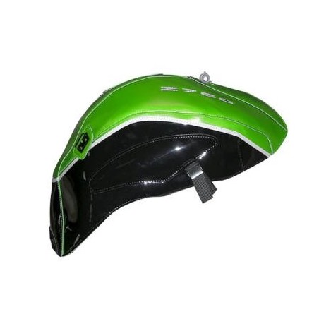 Copriserbatoio Bagster per Kawasaki Z750 07-12 in similpelle verde madreperla e nero brillante