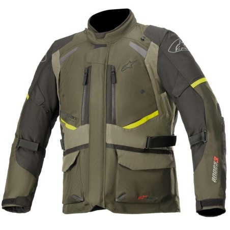 Giacca da moto Alpinestars Andes V3 Drystar verde e nera