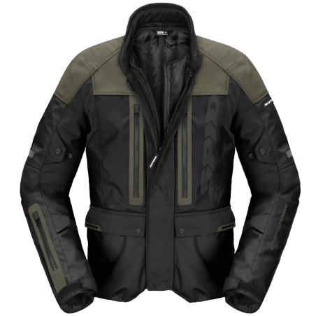 Giacca da moto Spidi Traveler 3 Evo H2Out nera e verde militare