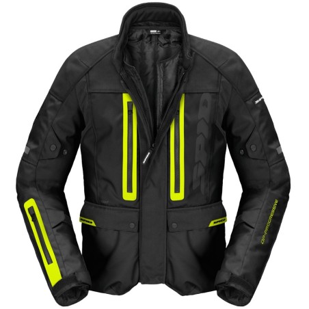 Giacca da moto Spidi Traveler 3 Evo H2Out nera e gialla