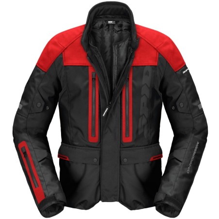 Giacca da moto Spidi Traveler 3 Evo H2Out nera e rossa