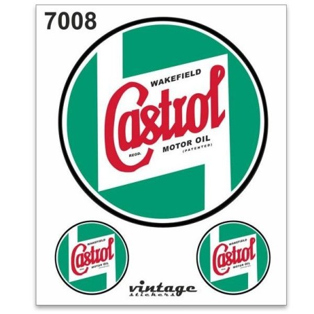 Adesivo serie Vintage Castrol 9x12 cm