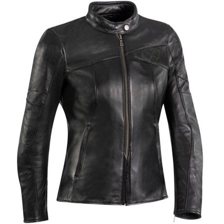 Giacca moto da donna in pelle Ixon Cranky Lady nera