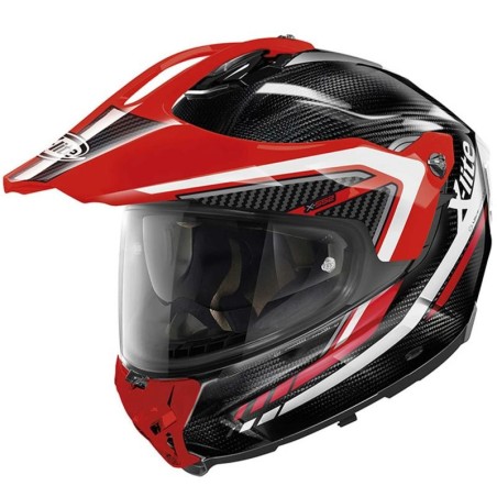 Casco X-Lite X-552 Ultra Carbon Latitude rosso e bianco