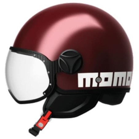 Casco Momo Design Fighter Classic Candy E2206 porpora e bianco