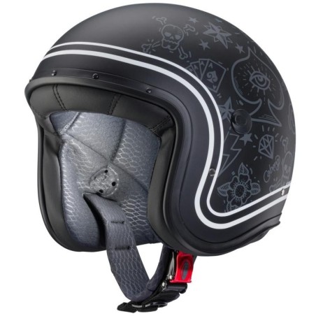 Casco Caberg Freeride Tatoo superleggero nero opaco e bianco