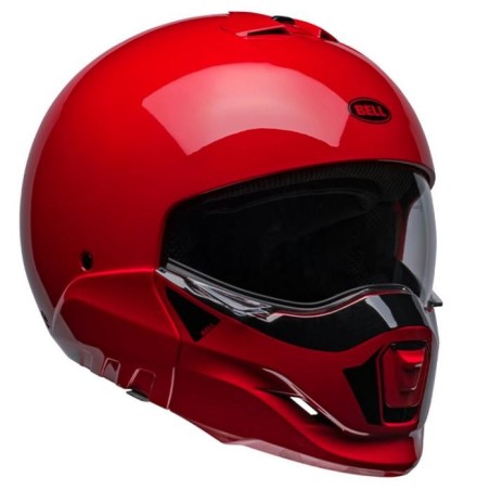 Casco Jet Bell Broozer 06 Duplet rosso e nero lucidi