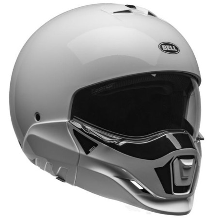 Casco Jet Bell Broozer 06 Duplet bianco e nero lucido