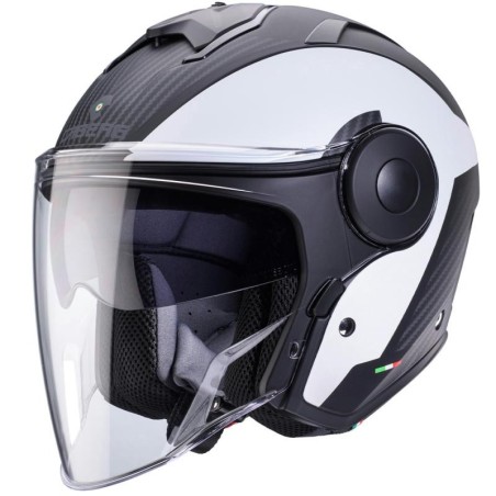 Casco Jet Caberg Soho Milano nero e bianco opaco