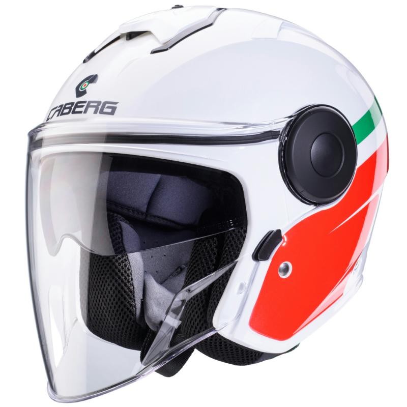 Casco Jet Caberg Soho Zephir bianco, rosso e verde