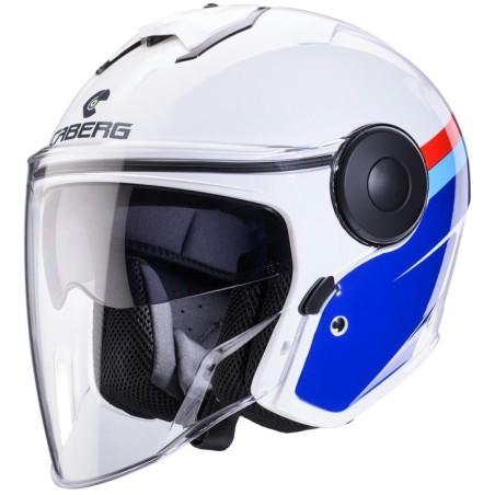 Casco Jet Caberg Soho Zephir bianco, rosso e blu