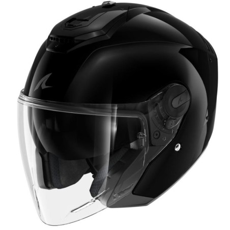 Casco Shark RS Jet monocolore nero lucido