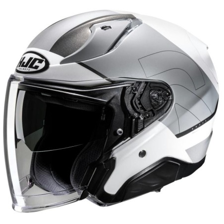 Casco Jet HJC RPHA 31 Chelet bianco e argento