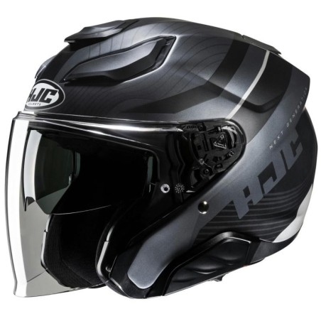 Casco Jet HJC F31 Naby antracite e nero opaco