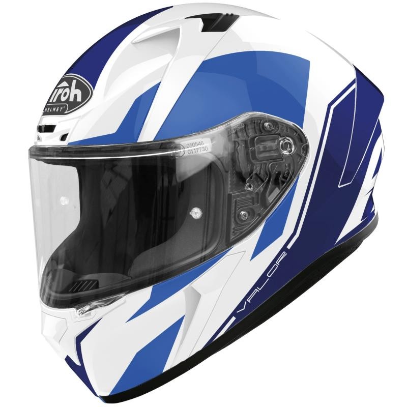 Casco integrale Airoh Valor grafica Wings nero, grigio e bianco opaco