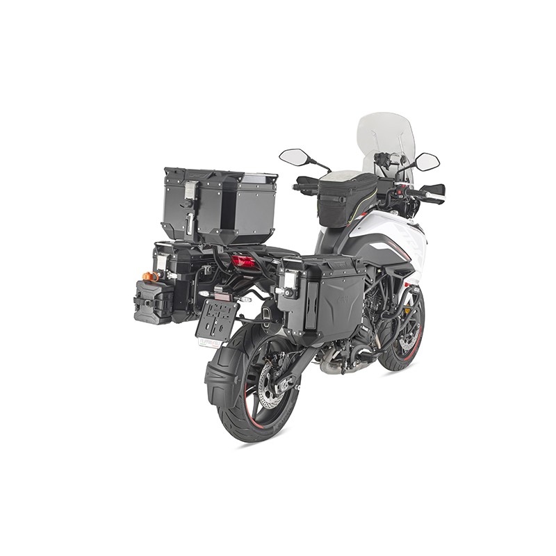 Portavaligie laterale Givi PLOS  Monokey Cam-Side per Benelli TRK 702 e 702X