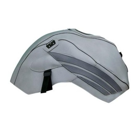 Copriserbatoio Bagster per Honda CBF 600N 08-12 in similpelle grigio chiaro e acciaio