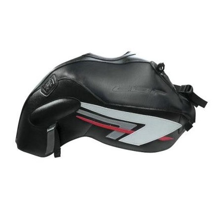 Copriserbatoio Bagster per Honda CBF 600N 08-12 in similpelle nero, acciaio e rosso