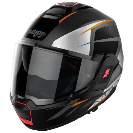 Casco apribile Nolan N120-1 Nightlife antracite, argento e arancio opaco