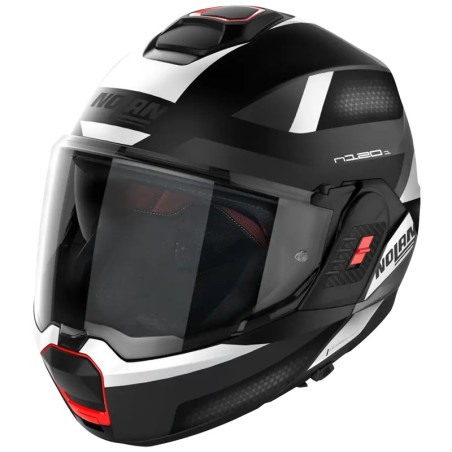 Casco apribile Nolan N120-1 Subway nero opaco e bianco