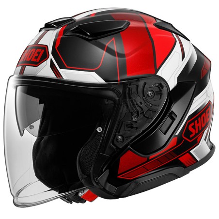 Casco Shoei J-Cruise 3 Whizzy TC1 con doppia visiera nero e rosso