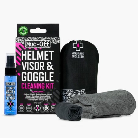 Kit completo pulizia Muc-Off per visiere e occhiali moto