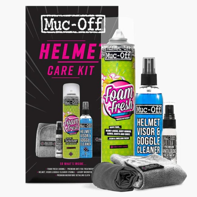 Kit completo pulizia Muc-Off per visiere e caschi moto