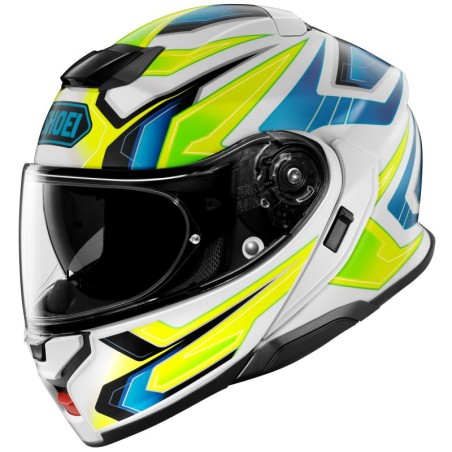 Casco Shoei Neotec 3 apribile Anthem TC-3 bianco, giallo e azzurro