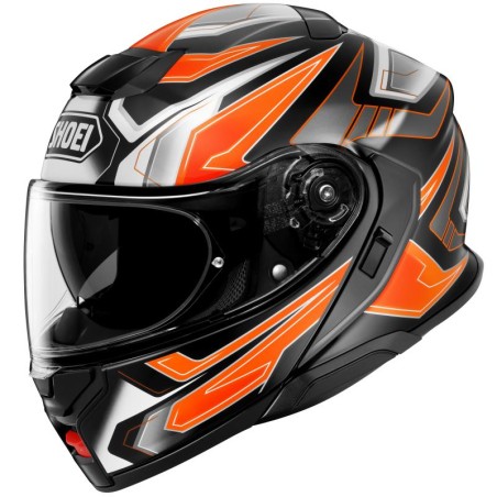 Casco Shoei Neotec 3 apribile Anthem TC-8 nero, bianco e arancio