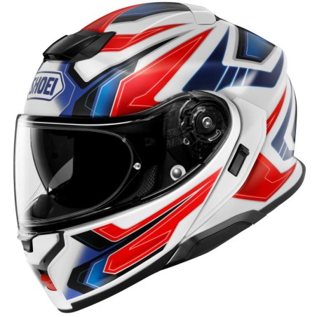 Casco Shoei Neotec 3 apribile Anthem TC-10 bianco, blu e rosso